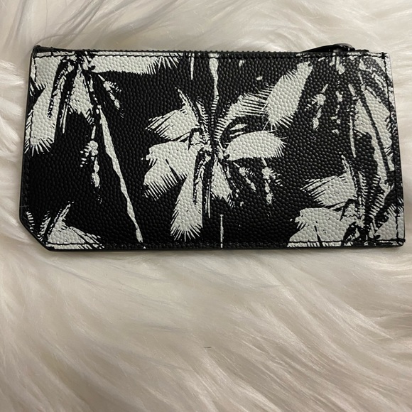 saint laurent palm tree card holder